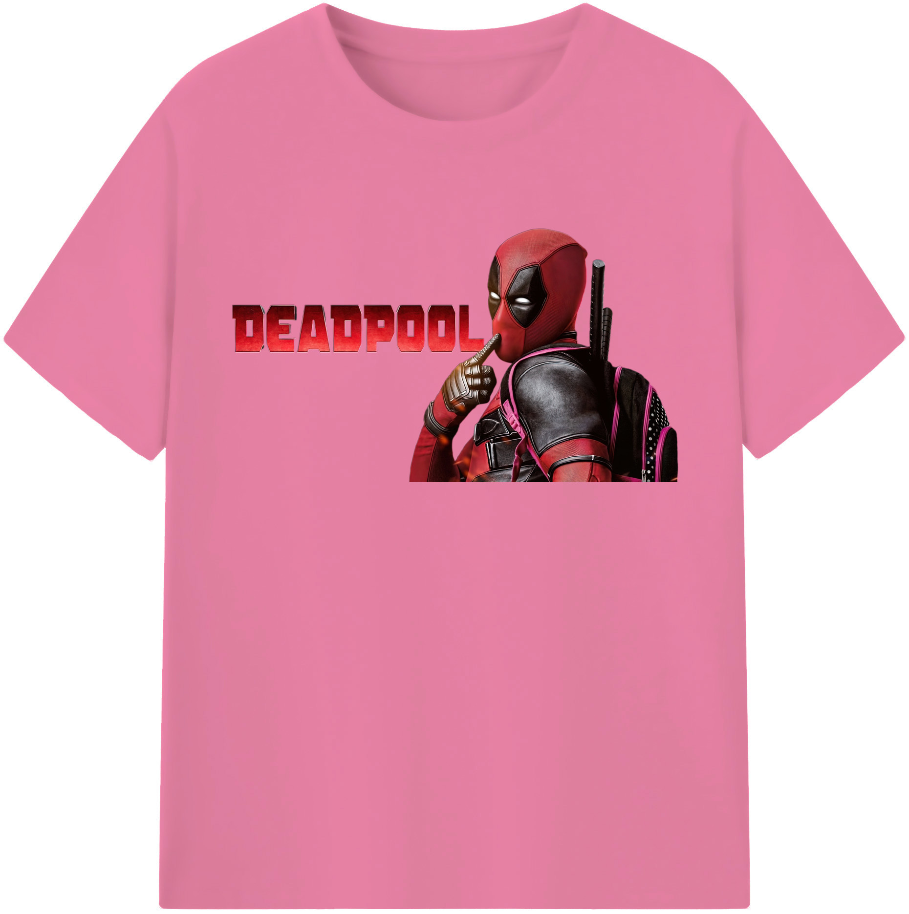 （画像用） Deadpool デッドプール 綿100％半袖Tシャツ（フロントプリント）